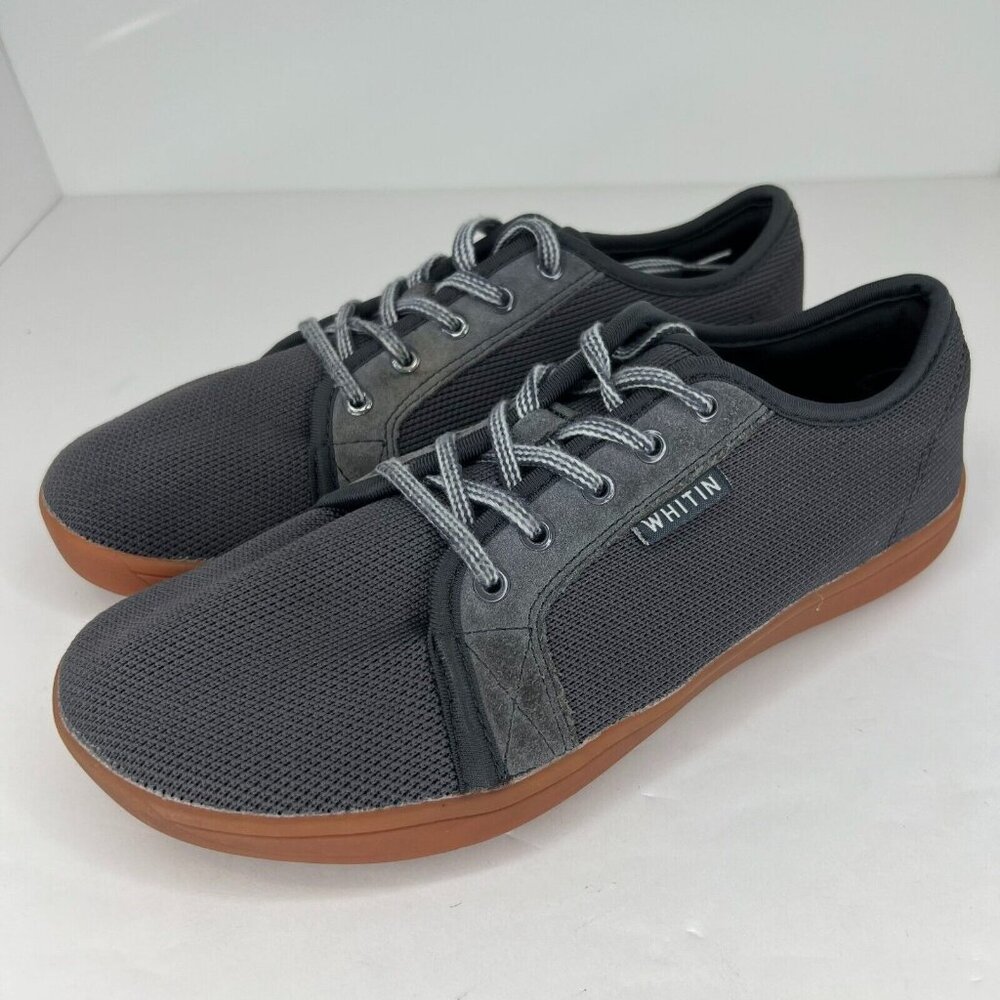 Whitin Womens CZ1055118 Gray Wide Minimalist Barefoot Round Toe Size 41 Sneakers